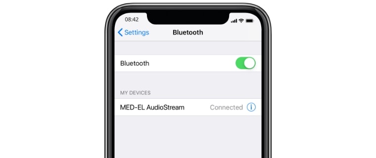 Ansluten till Bluetooth