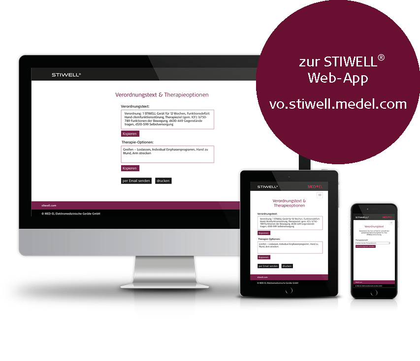 STIWELL® Neurorehabilitation | ICF basierte Web-App | vo.stiwell.medel.com
